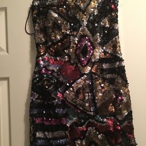 Multi colored Sequin mini dress